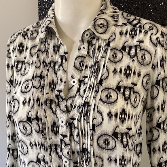 Anthropologie Maeve Anni Popover Bicycle Blouse Sz 2 - Picture 3 of 13